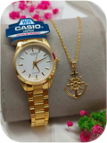 Casio Quartz wristwatch and a gold necklace